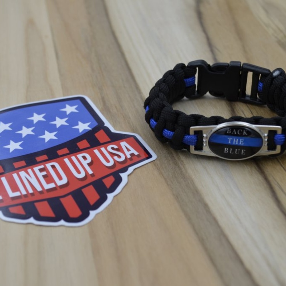 BACK THE BLUE PARACORD BRACELET